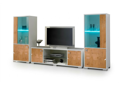 Komoda RTV Design Wysoki Połysk Niski Kredens Nowa Deska Ściana Luxury Szafa