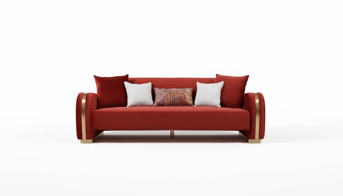 Sofa Trzyosobowa Podkładka Design Sofa Sofa 3-osobowa Siedziba Sofy Włókiennicze Design Sofa Meble Nowość