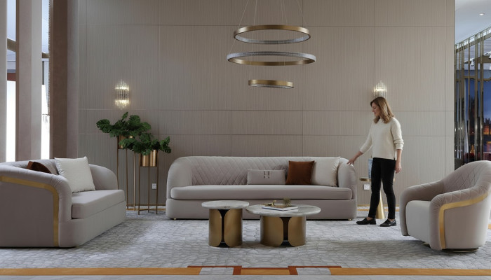Zestaw sofowy 321 miejsce do siedzenia Set Design Sofa Grupa Couch Modern Luxury Podkładka Nowość