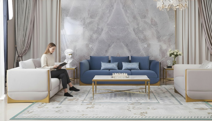 Sofa Trzyosobowa Podkładka Design Sofa Nowoczesna 3-osobowa Siedziba Sofy Pokój Luxury Meble