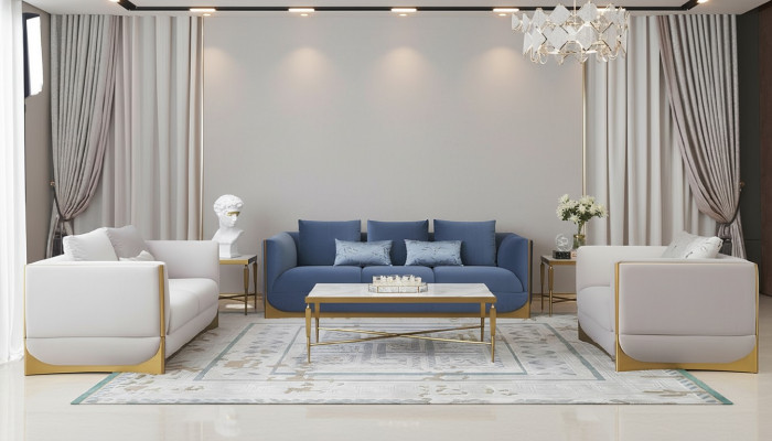 Sofa Trzyosobowa Podkładka Design Sofa Nowoczesna 3-osobowa Siedziba Sofy Pokój Luxury Meble