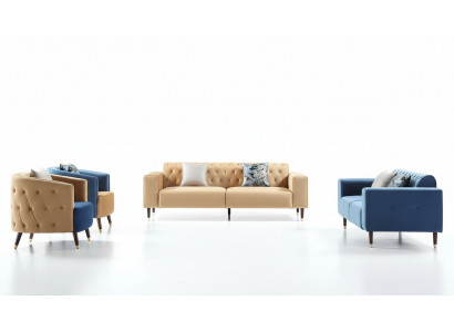 Design Meble Salon Sofa Zestaw sofowy Kanapy Sofa Obcios 3+2+1+1 4-częściowa.