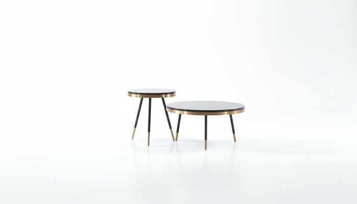 stolik kawowy Luksusowy Salon Tabela stolik kawowy Design stoły Style Meble Nowość 2-częściowa