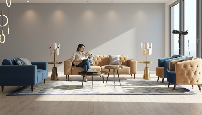 Sofa Trzyosobowa Podkładka Design Sofa Nowoczesna 3-osobowa Siedziba Sofy Pokój Meble Nowe