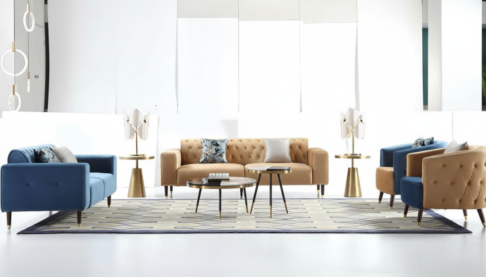 Sofa Trzyosobowa Podkładka Design Sofa Nowoczesna 3-osobowa Siedziba Sofy Pokój Meble Nowe