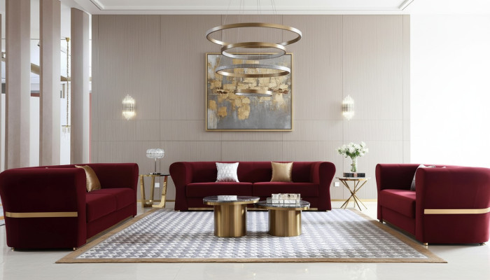 Zestaw sofowy 4+3+2 miejsce do siedzenia Kanapa Żywy krajobraz Ustawić Design Nowoczesna Sofa Nowość