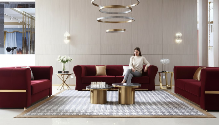 stolik kawowy Okrągłe Luksusowy Pokój Dzienny Tabela stolik kawowy Design stoły Style Meble 2-częściowe