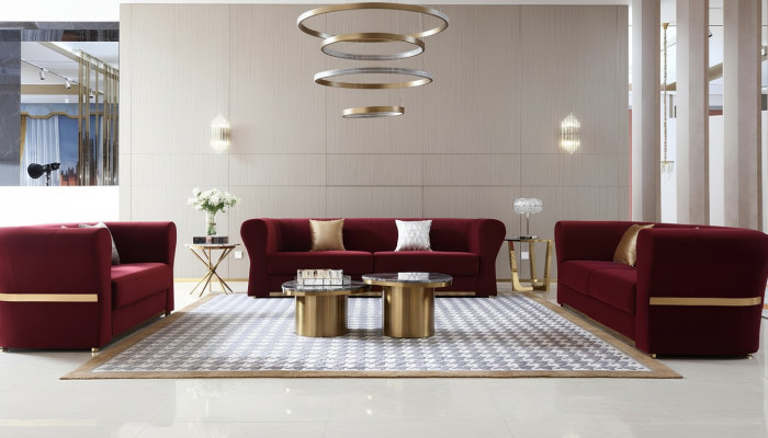 stolik kawowy Okrągłe Luksusowy Pokój Dzienny Tabela stolik kawowy Design stoły Style Meble 2-częściowe