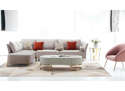 Narożnikowa kanapa Nowoczesna sofa w kształcie litery L Narożnikowa kanapa w kształcie litery L Żywy krajobraz Couch Narożnikowa kanapa Podkładka
