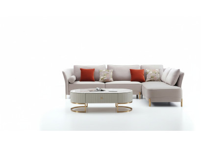 Nowoczesna sofa do salonu Narożnikowa kanapa w kształcie litery L stolik kawowy Narożnikowa kanapa Podkładka 2szt. Ustaw nowy
