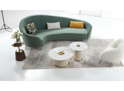 Okrągły Sofa + stolik kawowy Nowoczesna sofa do salonu stolik kawowy Meble Kompletny zestaw