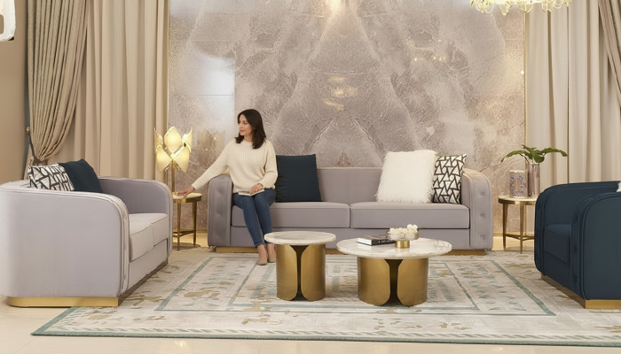 Zestaw sofowy 3+2+1 miejsce do siedzenia Zestaw Design Sofy Podkładka Kanapy Włókienniczy Modern Relaks