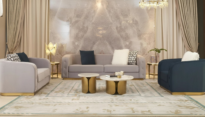 Zestaw sofowy 3+2+1 miejsce do siedzenia Zestaw Design Sofy Podkładka Kanapy Włókienniczy Modern Relaks