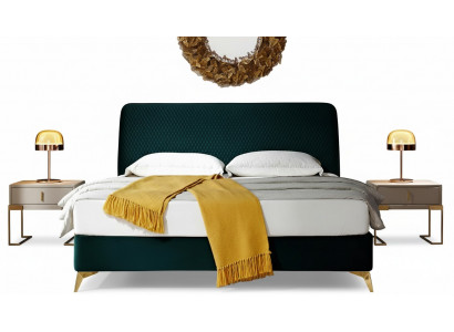Sypialnia 3 szt. Zestaw łóżko 2x Stolik nocny konsola łóżka Podkładka Double Hotel