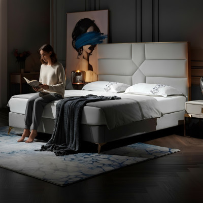 Podwójne łóżko łóżko małżeńskie design luksusowe Aksamit łóżko tapicerowane design bed Włókienniczy łóżka