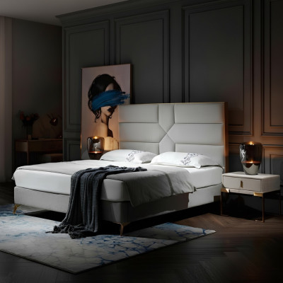 Podwójne łóżko łóżko małżeńskie design luksusowe Aksamit łóżko tapicerowane design bed Włókienniczy łóżka