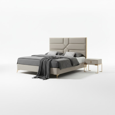 Podwójne łóżko łóżko małżeńskie design luksusowe Aksamit łóżko tapicerowane design bed Włókienniczy łóżka