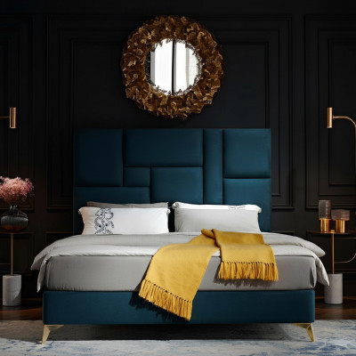 Łóżko Design 180x200cm Podwójne łóżko łóżko podwójne Design Luxury Luxur Łóżko tapicerowane Nowość