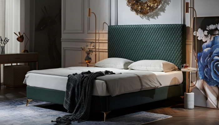 Łóżko Podkładka Design Luksusowe podwójne łóżko Małżeństwo Sleep Pokój Skóra Hotel Łóżko Nowe