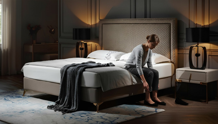 Podwójne łóżko łóżko małżeńskie design luksusowe Luxur łóżko tapicerowane designerskie łóżko Skóra łóżko
