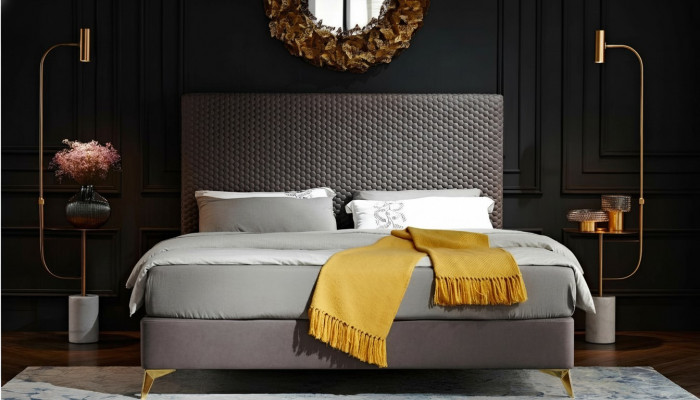 Design Luxury Luxur Łóżko tapicerowane łóżko designerskie Skóra łóżka małżeńskie Podwójne łóżko Łóżko