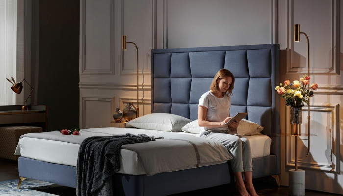Design Łóżko Sypialnia łóżko Włókienniczy Hotel Luxury Podkładka Siedziba Materiał Nowe Meble