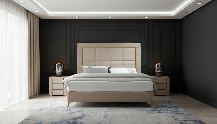 Design Luksusowe podwójne łóżko hotelowe Hotel Meble Luksusowa Sypialnia Łóżko Podkładka Nowość