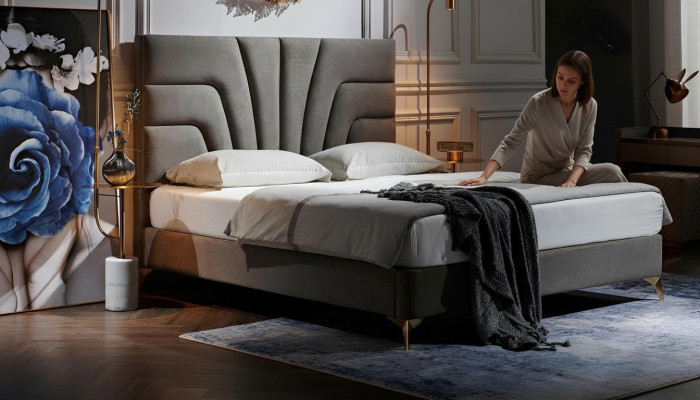 Hotel Marriage Luxury Łóżko Podwójne łóżko Sypialnia Design Meble Drewno Luxury bed Nowość