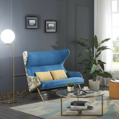 Sofa 2 miejsce do siedzenia Design Sofy Podkładka Kanapy Relaks Włókienniczy Nowoczesny Dwumiejscowy Nowy