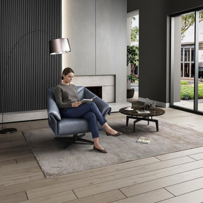 Fotel Design Luxury Relaks Club Lounge Jednoosobowa Podkładka Materiał Skóra