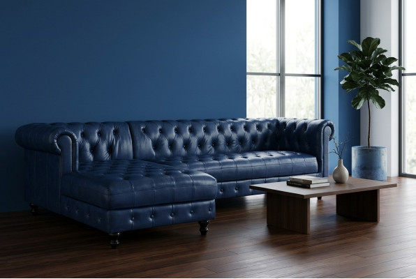 Chesterfield Narożnikowa kanapa Sofa Couch Podkładka Zestaw narożny klasyczne Meble