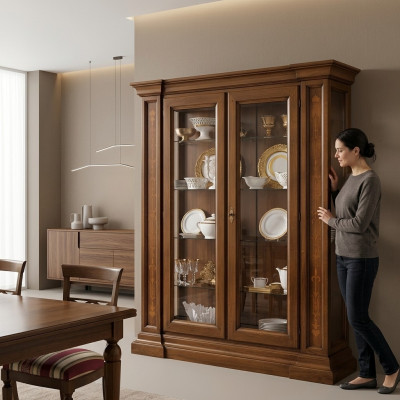 Gablota 2-drzwiowa Szafa Witryny Salon Szafki Design Szafa Meble Szkło Nowe