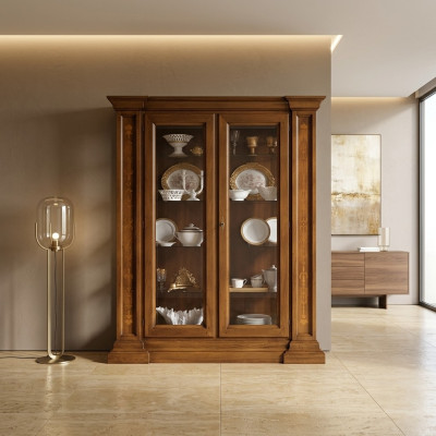 Gablota 2-drzwiowa Szafa Witryny Salon Szafki Design Szafa Meble Szkło Nowe