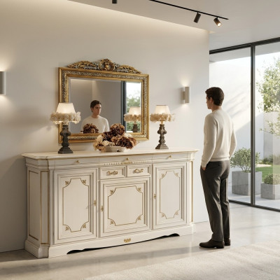 Design Kredens Meble Kredens Klasyczny Salon Drewno Szafa Luksusowe Włochy