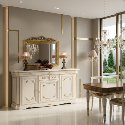 Design Kredens Meble Kredens Klasyczny Salon Drewno Szafa Luksusowe Włochy