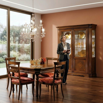 Gablota 2-drzwiowa Szafa Witryny Salon Szafki Design Szafa Meble Szkło Nowe
