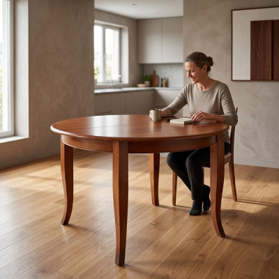 Okrągły Stół obiadowy Drewno Tabela Nowoczesne Stoły do ​​Jadalni Meble do Salonu stoły 120cm Nowość