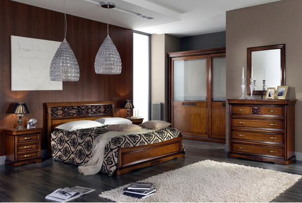 Sypialnia Łóżko Brown Luxury Meble Vaccari cav giovanni łóżka Solidne drewno Nowość