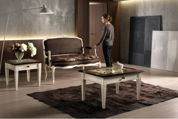 Stoliki do herbaty Stoły luksusowe Drewno stoły Konsole Design Italian Meble Vaccari