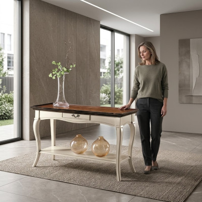 Konsole Stolik nocny Sypialnia Stolik Nowoczesny Design Meble Drewno Biały Nowe