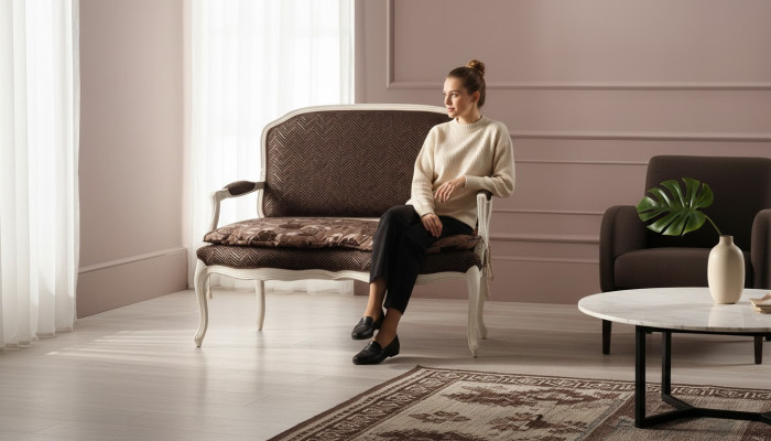 Sofa Couch Design Couch Podkładka Włókienniczy Nowoczesna Dwumiejscowa miejsce do siedzenia Ławka 2 miejsce do siedzenia