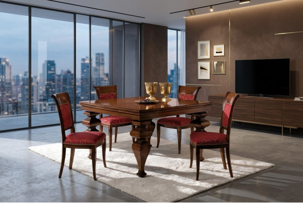 Stół obiadowy Design Meble Meble stoły Solidne drewno Tabela New Luxury Italian