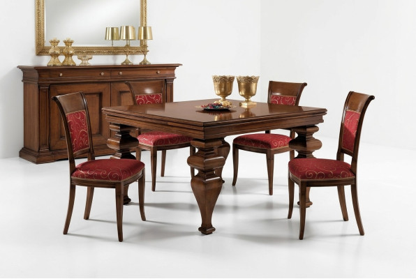 Stół obiadowy Design Meble Meble stoły Solidne drewno Tabela New Luxury Italian