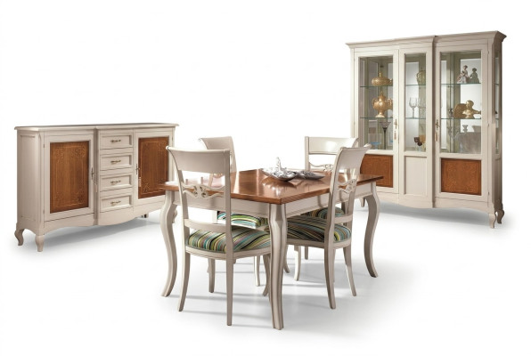 Stół obiadowy + 4x Krzesła Krzesło jadalnia Zestaw restauracyjny Grupa Modern Tabela stoły Ustaw