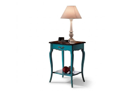 Konsole Stolik nocny Sypialnia Stolik Nowoczesny Design Meble Drewno Azure Blue
