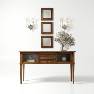Stół konsolowy Design Drewno Tabela konsola Kredensy Luksusowy Kredens Tabela Nowość