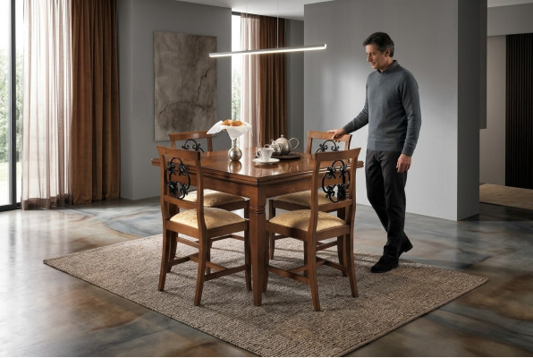 Stoły włoskie Tabela Drewno stoły Meble Stół obiadowy Antyk Stil Solidne drewno