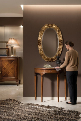 Konsole Tabela Kredens z Lustro Luxury Meble Zestaw konsola 2-częściowy. Wyprodukowane we Włoszech