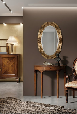 Konsole Tabela Kredens z Lustro Luxury Meble Zestaw konsola 2-częściowy. Wyprodukowane we Włoszech