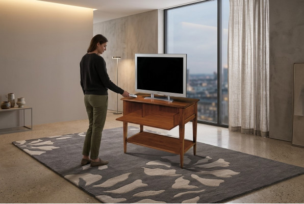 rtv designerski kredens telewizor Low Kredens telewizor luksusowy Szafa Drewno brązowy Meble Nowy